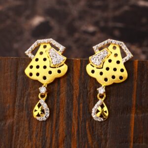 916 Gold CZ fancy Ladies Earring LFE421