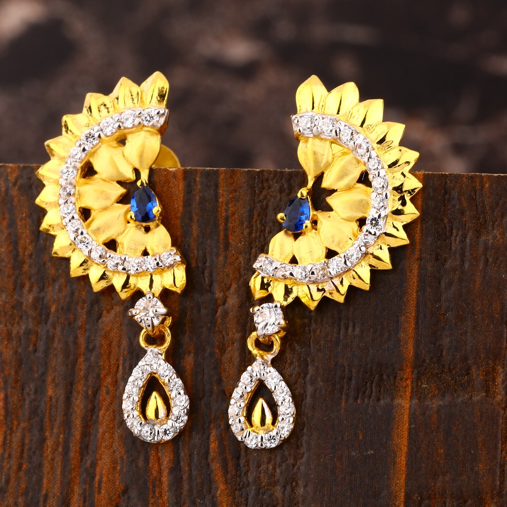 916 Gold CZ Delicate Ladies Earring LFE419