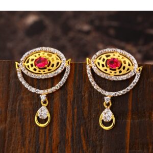22CT  Gold CZ Women's Gorgeous Hallmark  Earring LFE414