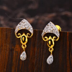 22CT  Gold CZ designer Ladies  Fancy Earring LFE510