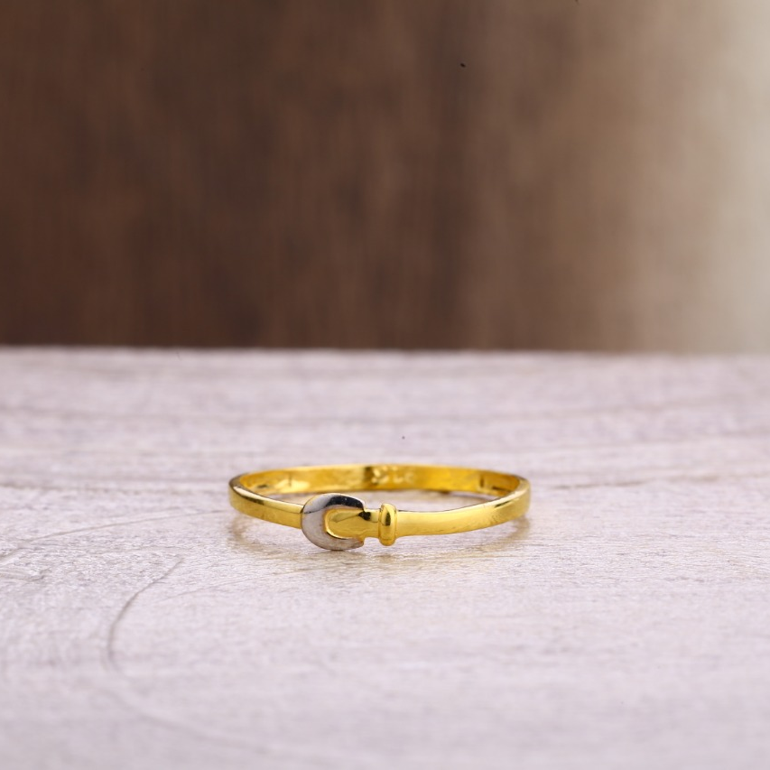 916 Gold Gorgeous Ladies Plain Ring LPR367