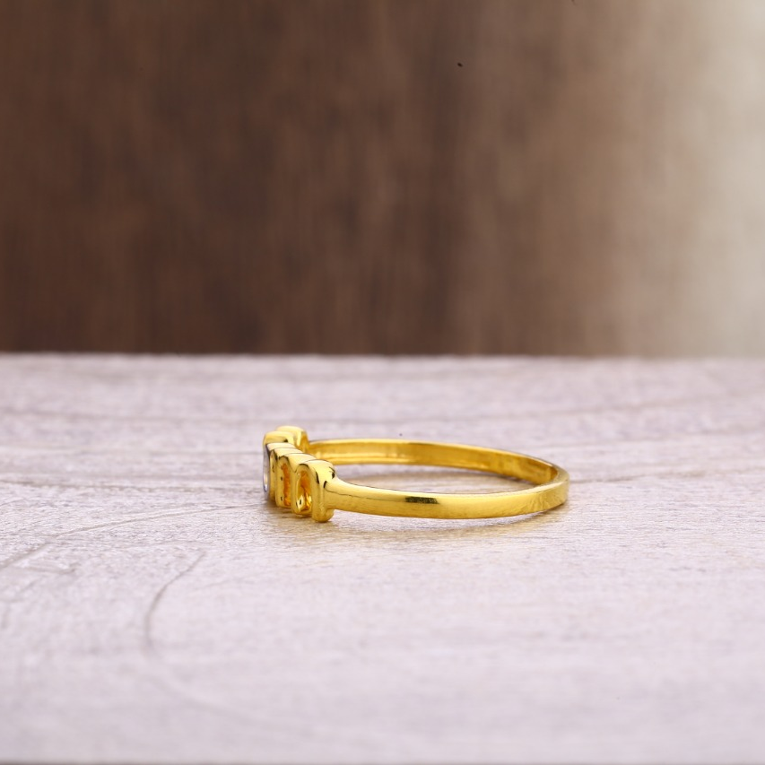 916 Gold Exclusive Ladies Plain Ring LPR366 - Image 2