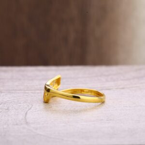916 Gold Designer Ladies Plain Ring LPR364