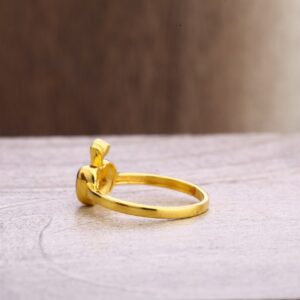 916 Gold Ladies Plain Ring LPR362