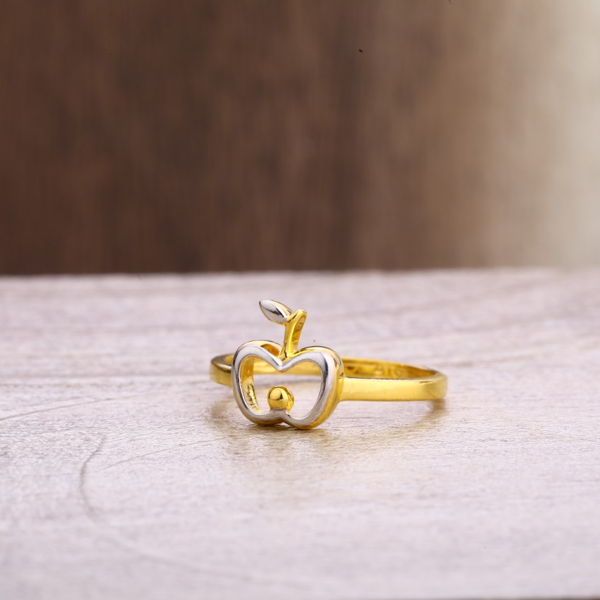 916 Gold Ladies Plain Ring LPR362