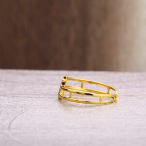 916 Gold Ladies Plain Ring LPR362