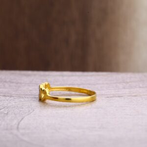 22CT Gold CZ Hallmark Stylish Ladies Plain Ring LPR361