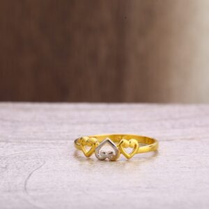 22CT Gold CZ Hallmark Stylish Ladies Plain Ring LPR361