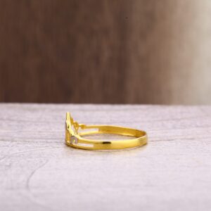 22CT Gold CZ Hallmark Gorgeous Ladies Plain Ring LPR360