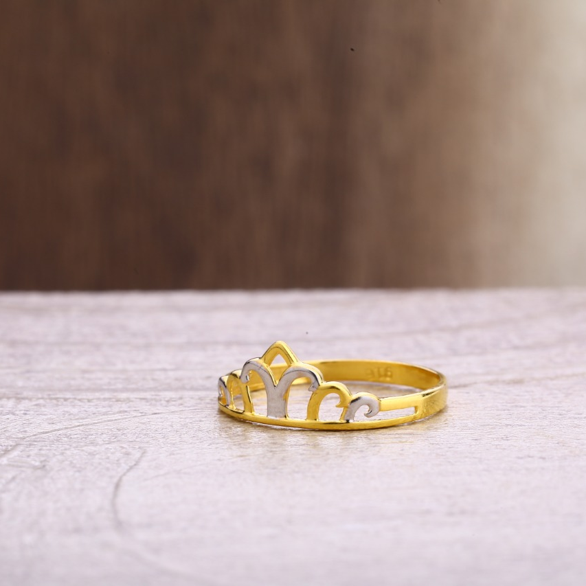 22CT Gold CZ Hallmark Gorgeous Ladies Plain Ring LPR360