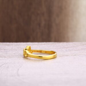 22CT Gold CZ Hallmark Fancy Ladies Plain Ring LPR359