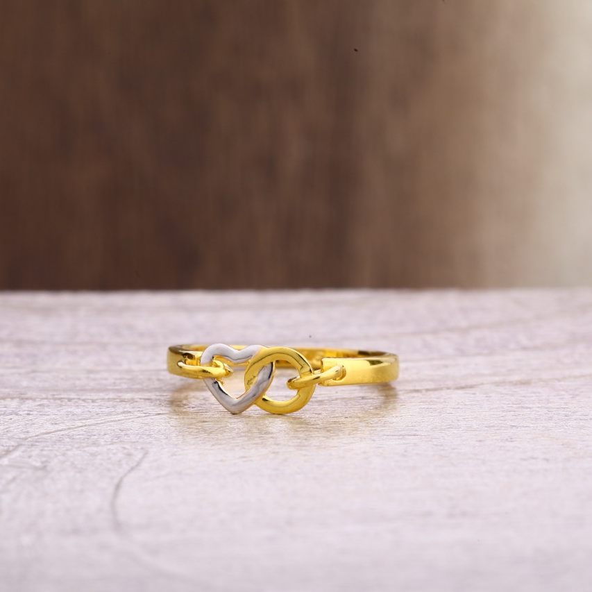 22CT Gold CZ Hallmark Exclusive Ladies Plain Ring LPR358