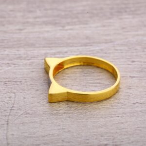 22CT Gold CZ Hallmark Delicate Ladies Plain Ring LPR357