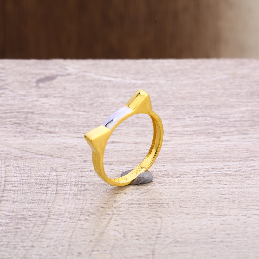 22CT Gold CZ Hallmark Delicate Ladies Plain Ring LPR357