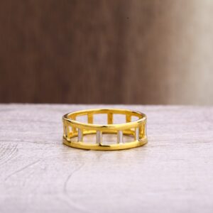 22CT Gold CZ Hallmark Designer Ladies Plain Ring LPR356