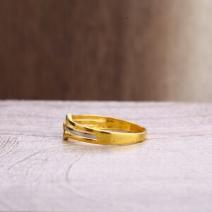 22CT Gold CZ Stylish Ladies Plain Ring LPR353