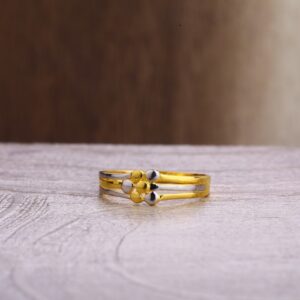 22CT Gold CZ Stylish Ladies Plain Ring LPR353