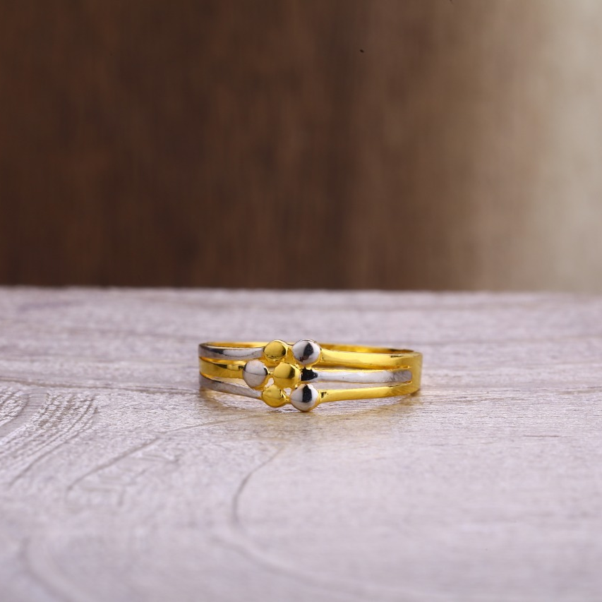 22CT Gold CZ Stylish Ladies Plain Ring LPR353