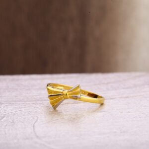 22CT Gold CZ Fancy Ladies Plain Ring LPR351