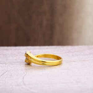 22CT Gold CZ Exclusive Ladies Plain Ring LPR350