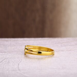 22CT Gold CZClassic Ladies Plain Ring LPR349