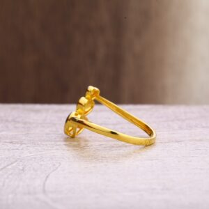 22ct gold cz ladies plain ring lpr347