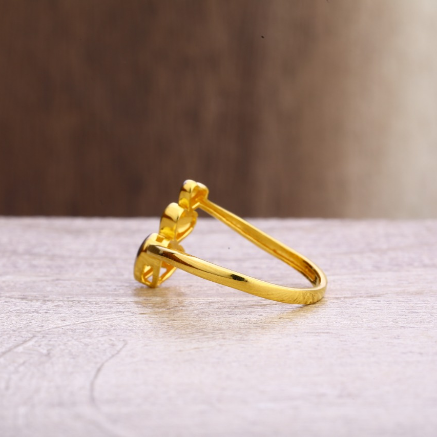 22ct gold cz ladies plain ring lpr347 - Image 2