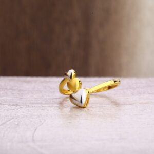 22ct gold cz ladies plain ring lpr347