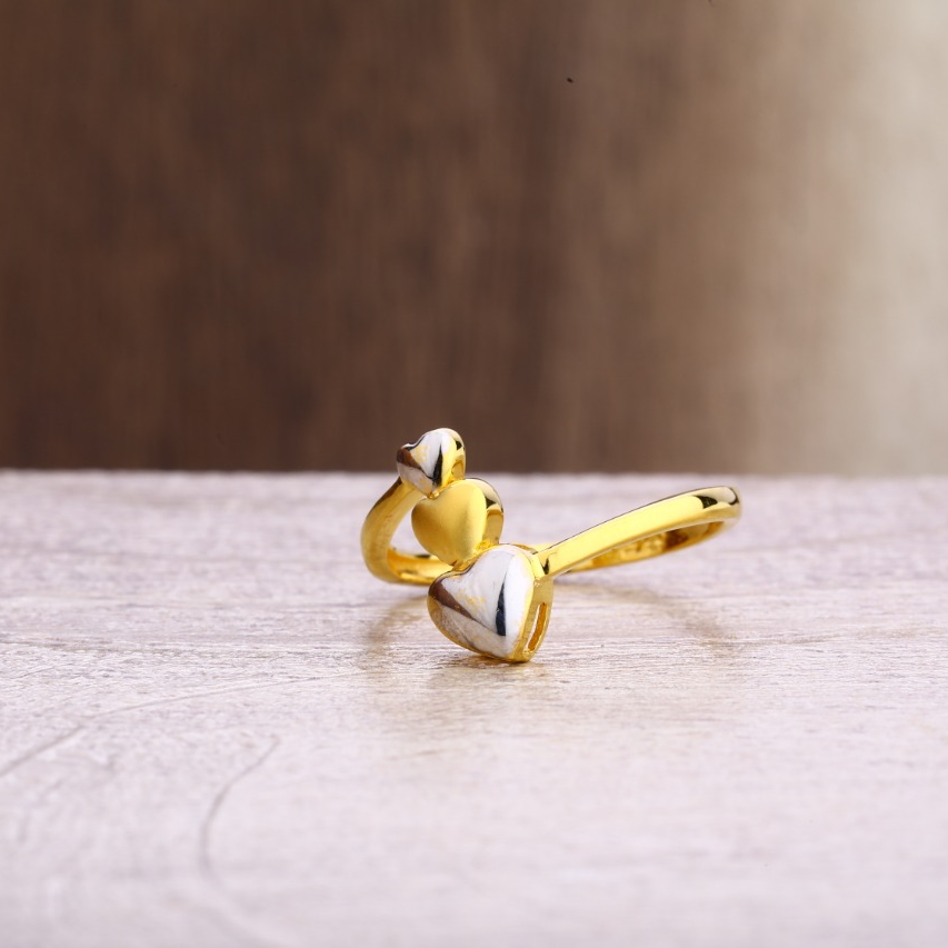 22ct gold cz ladies plain ring lpr347