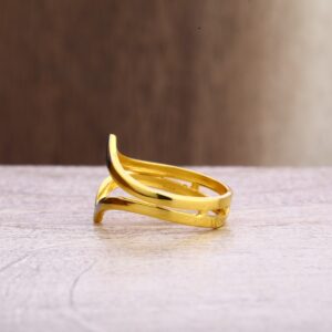 22ct gold hallmark stylish ladies plain ring lpr346