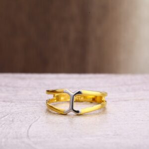 22ct gold hallmark fancy ladies plain ring lpr344