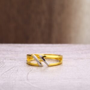 22ct gold hallmark designer ladies plain ring lpr341
