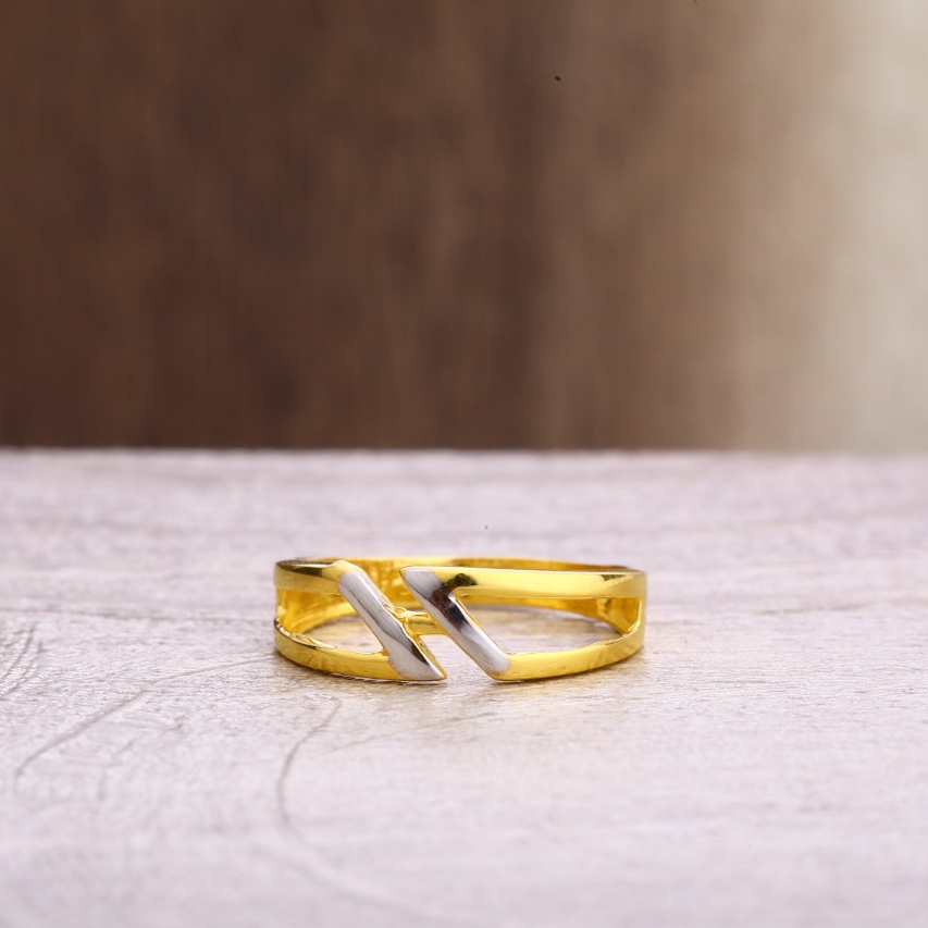 22ct gold hallmark designer ladies plain ring lpr341