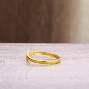 22ct gold hallmark classic ladies plain ring LPR340