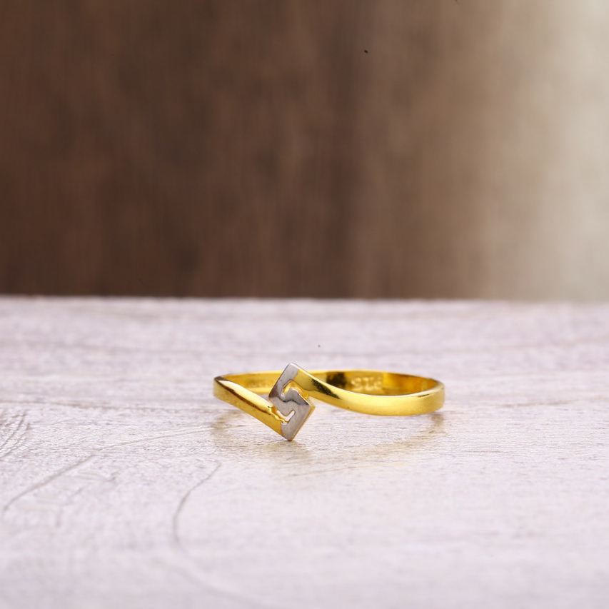 22ct gold hallmark classic ladies plain ring LPR340