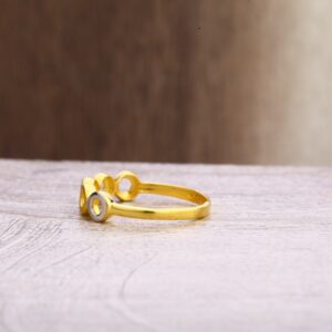 22ct gold delicate ladies plain ring lpr334