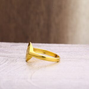 22ct gold designer ladies plain ring lpr333