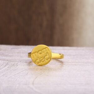 22ct gold designer ladies plain ring lpr333