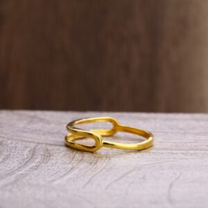 22ct gold ladies plain ring lpr331