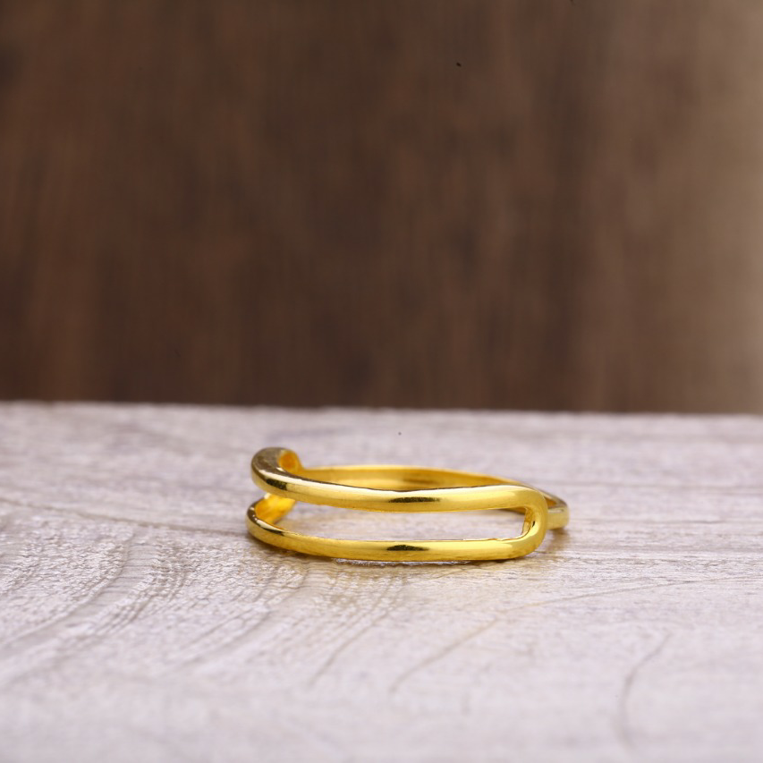 22ct gold ladies plain ring lpr331