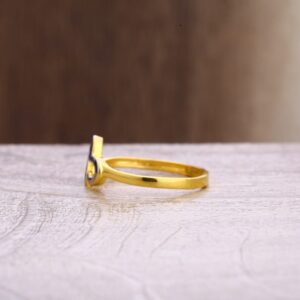 22KT Gold CZ Fancy Ladies Plain Ring LPR322