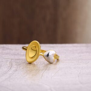 22KT Gold CZ Exclusive Ladies Plain Ring LPR323