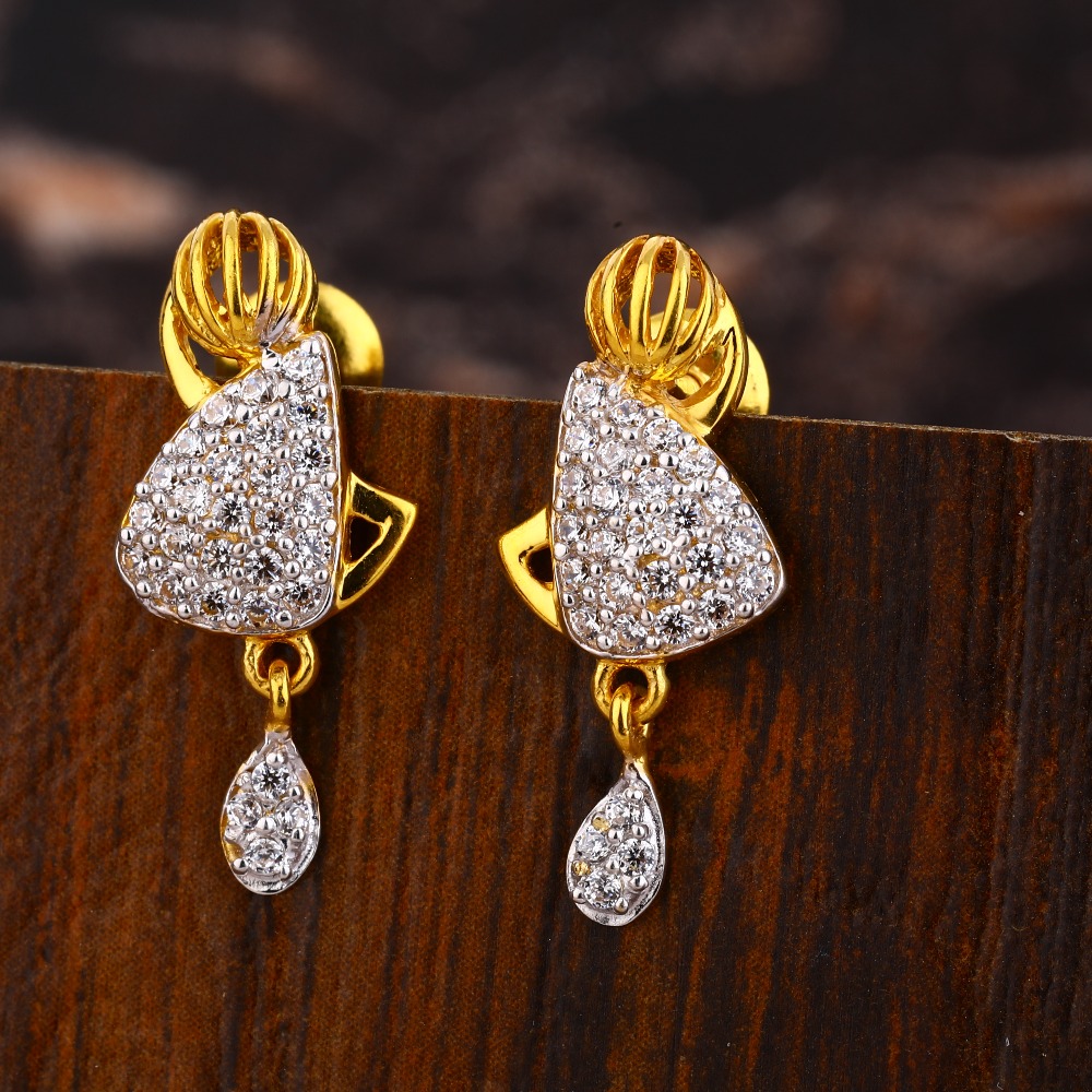 22KT  Gold CZ Ladies Earring LFE498