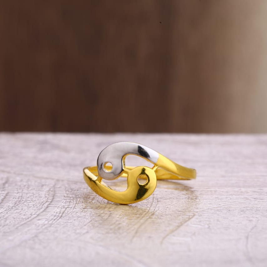 22KT Gold CZ Classic Ladies Plain Ring LPR326