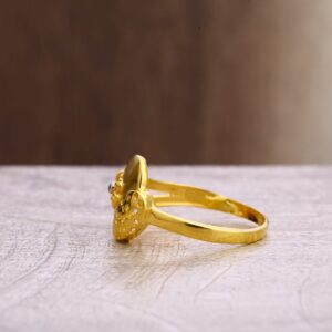 22KT Gold CZ Ladies Plain Ring LPR327