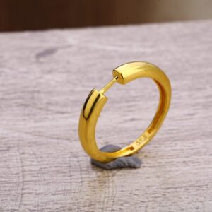 22KT Gold Hallmark Stylish Ladies Plain Ring LPR328