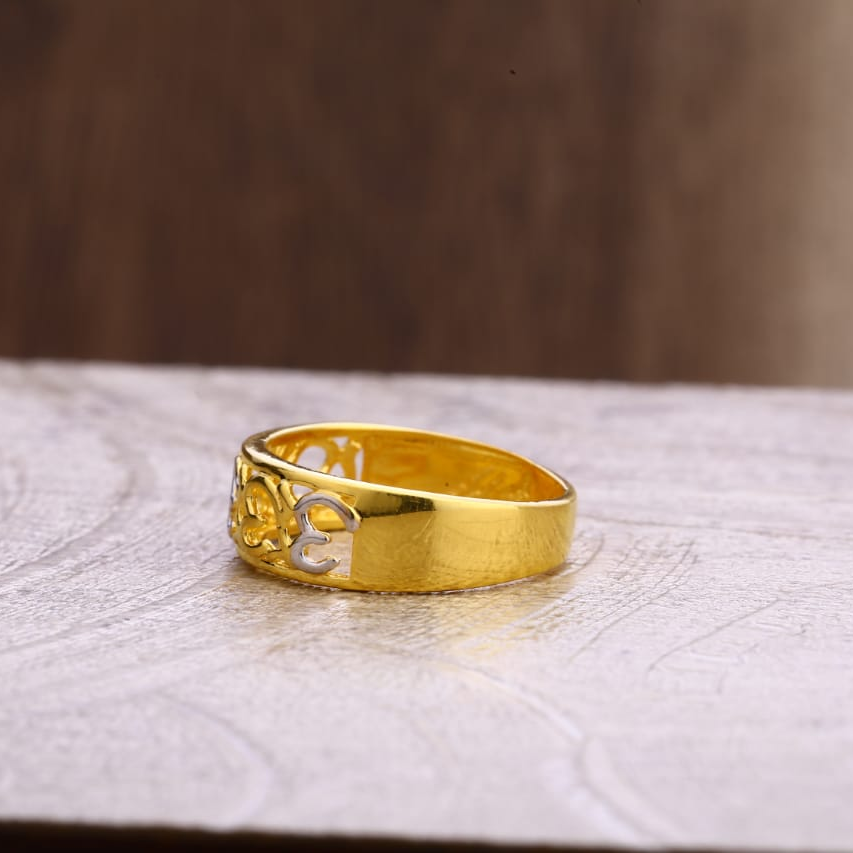 22KT Gold Hallmark Designer Ladies Plain Ring LPR311