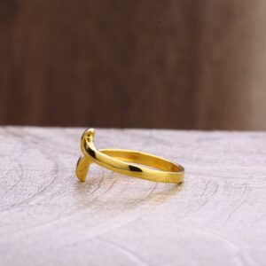 22KT Gold Stylish Ladies Plain Ring LPR314