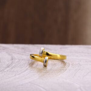 22KT Gold Stylish Ladies Plain Ring LPR314