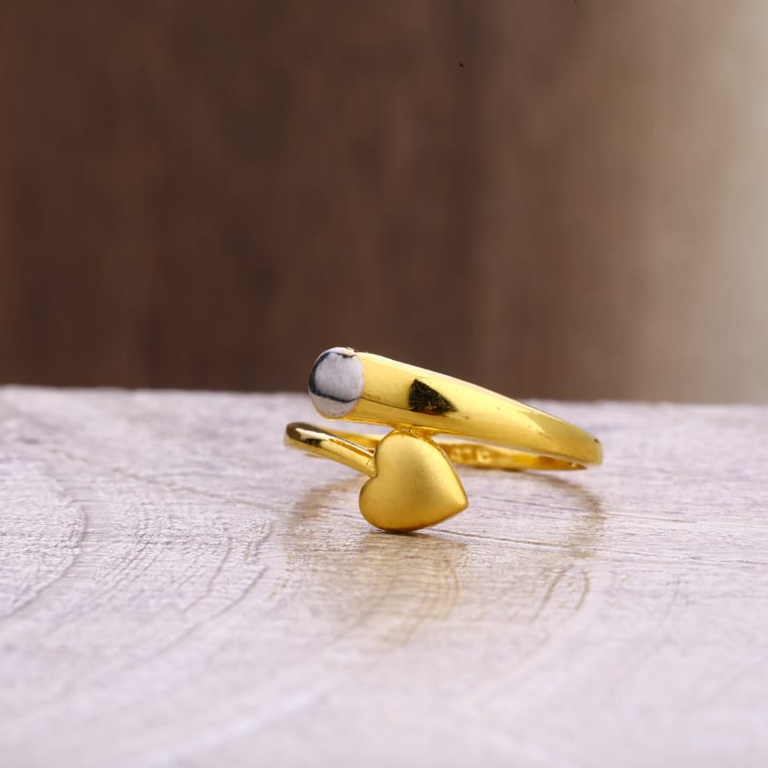 22KT Gold Designer Ladies Plain Ring LPR319